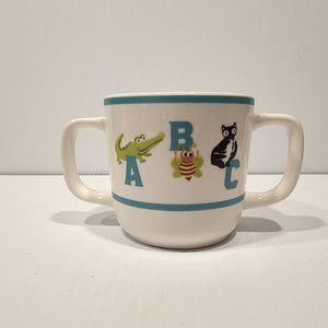 Oneida ABC Animals Porcelain Child Toddler Two Handled Mug